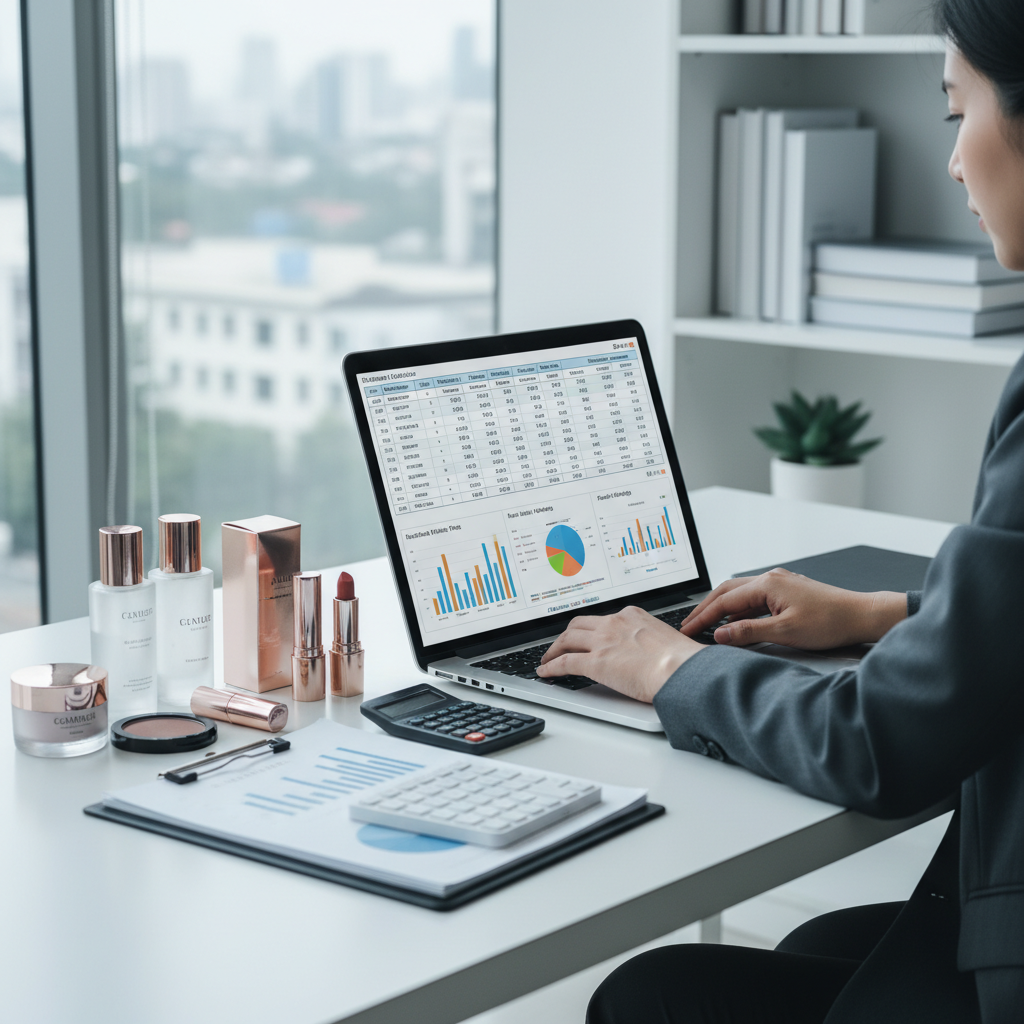 화장품 원가 구조 분석 인포그래픽